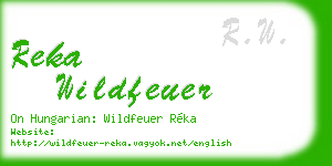 reka wildfeuer business card